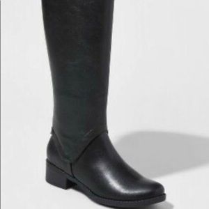 Black leather riding boots- 7.5